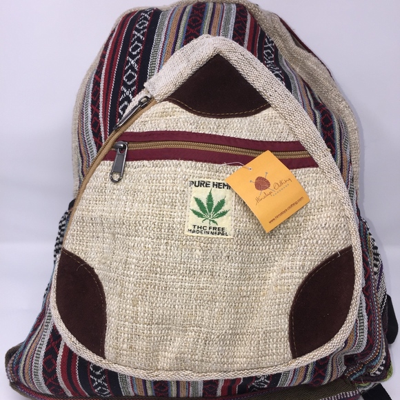 Unisex 100% Himalayan Hemp Backpack w/Laptop sleve - Picture 1 of 8